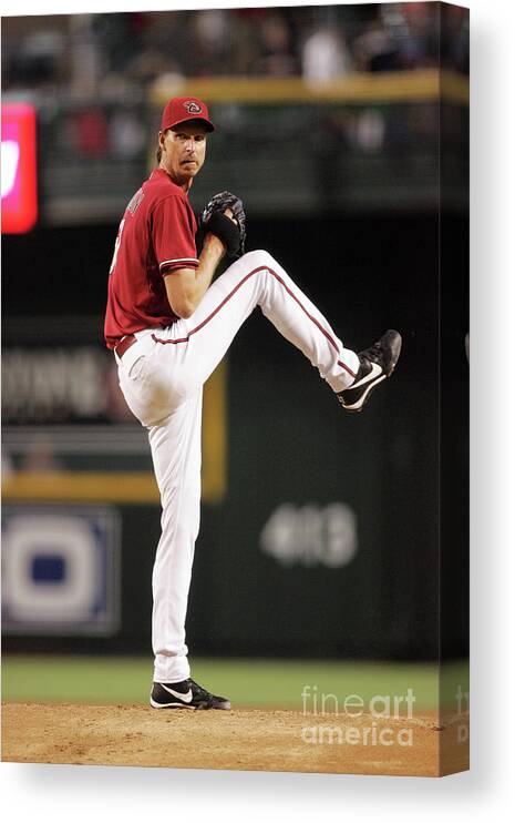 People Canvas Print featuring the photograph Randy Johnson by Nick Doan