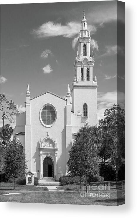 Rollins College Canvas Print featuring the photograph Rollins College Knowles Memorial Chapel by University Icons