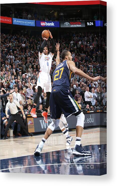 Russell Westbrook Canvas Print featuring the photograph Russell Westbrook #1 by Melissa Majchrzak