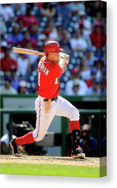 American League Baseball Canvas Print featuring the photograph Ryan Zimmerman by Greg Fiume