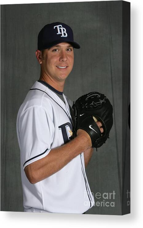Media Day Canvas Print featuring the photograph Scott Kazmir by Nick Laham