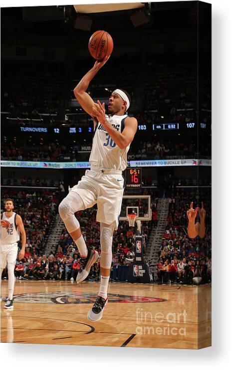 Smoothie King Center Canvas Print featuring the photograph Seth Curry by Layne Murdoch Jr.