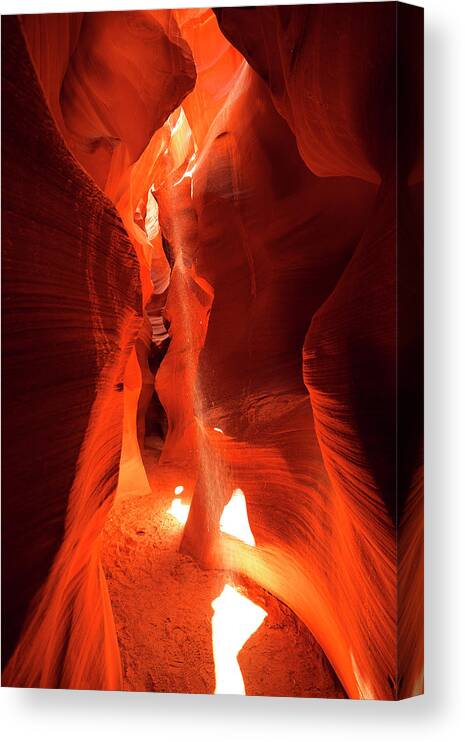 Slot Canyon Canvas Print featuring the photograph Slot Canyon Lake Powell #1 by Rick Wilking