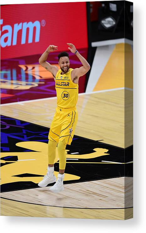 Atlanta Canvas Print featuring the photograph Stephen Curry by Adam Hagy