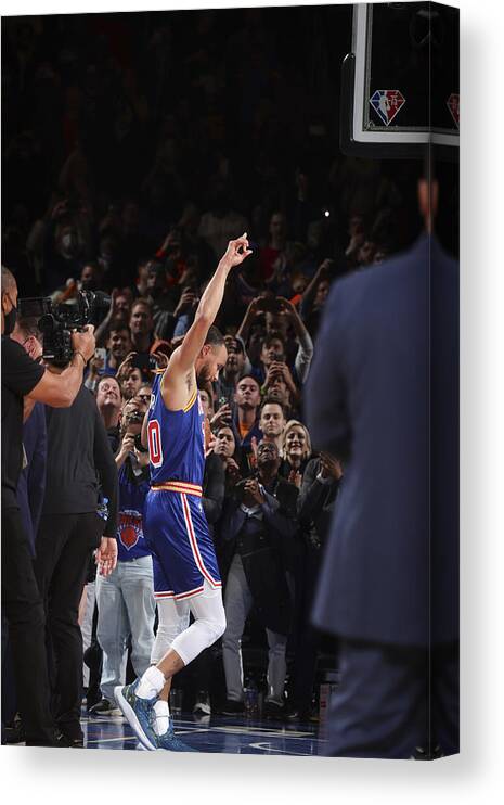 Nba Canvas Print featuring the photograph Stephen Curry and Ray Allen by Nathaniel S. Butler