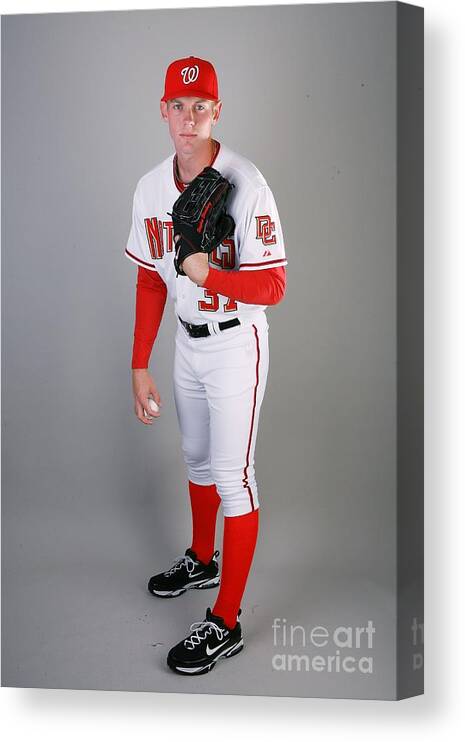 Media Day Canvas Print featuring the photograph Stephen Strasburg #1 by Doug Benc