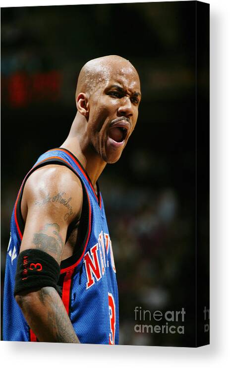 Nba Pro Basketball Canvas Print featuring the photograph Stephon Marbury by Jesse D. Garrabrant