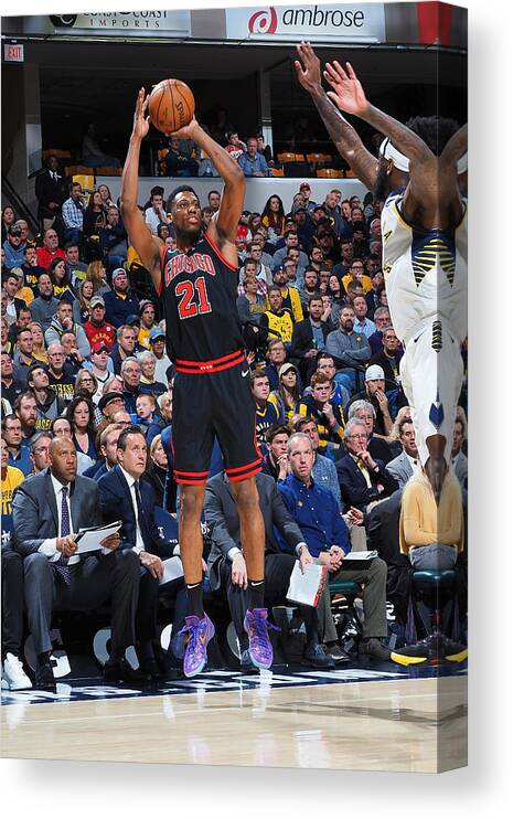 Nba Pro Basketball Canvas Print featuring the photograph Thaddeus Young by Ron Hoskins
