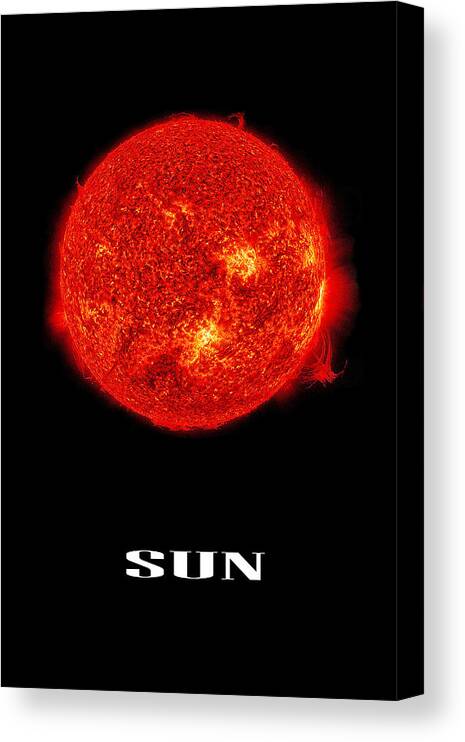 Alien Canvas Print featuring the digital art The Sun #1 by Manjik Pictures