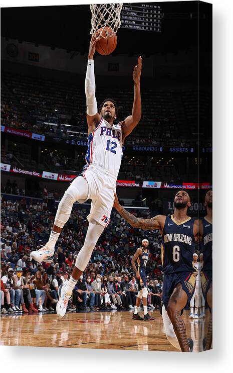 Tobias Harris Canvas Print featuring the photograph Tobias Harris by Ned Dishman