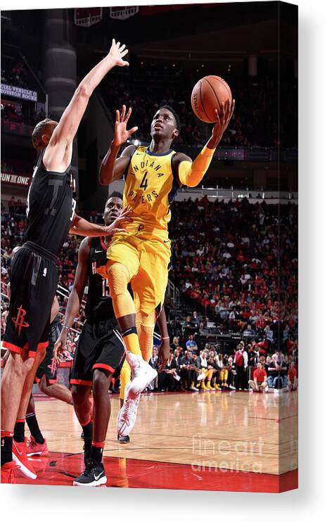 Nba Pro Basketball Canvas Print featuring the photograph Victor Oladipo by Bill Baptist
