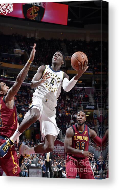 Nba Pro Basketball Canvas Print featuring the photograph Victor Oladipo #1 by David Liam Kyle