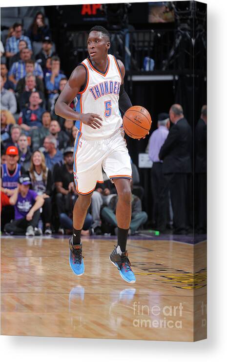 Nba Pro Basketball Canvas Print featuring the photograph Victor Oladipo by Rocky Widner