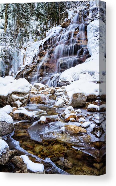 White Mountain National Forest Canvas Print featuring the photograph Winter Cloudland #1 by Jeff Sinon