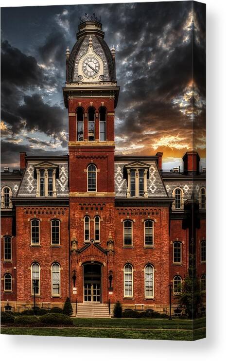 Woodburn Hall Canvas Print featuring the photograph Woodburn Hall - West Virginia University #1 by Mountain Dreams