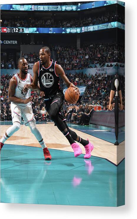 Kevin Durant Canvas Print featuring the photograph Kevin Durant by Andrew D. Bernstein