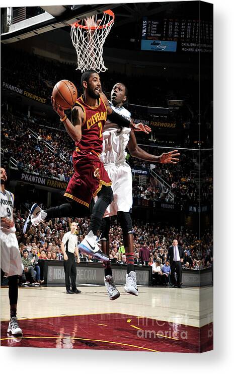 Nba Pro Basketball Canvas Print featuring the photograph Kyrie Irving by David Liam Kyle