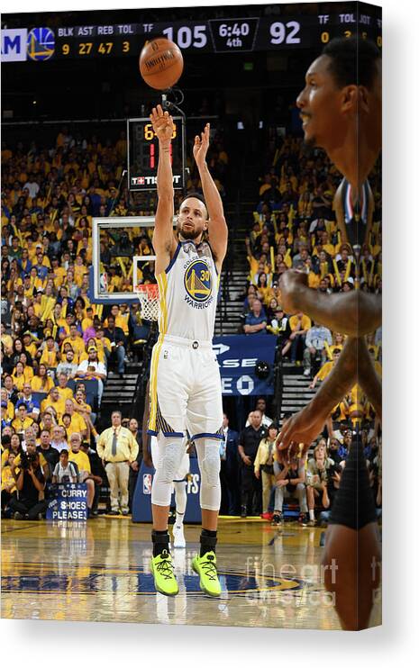 Playoffs Canvas Print featuring the photograph Stephen Curry by Andrew D. Bernstein