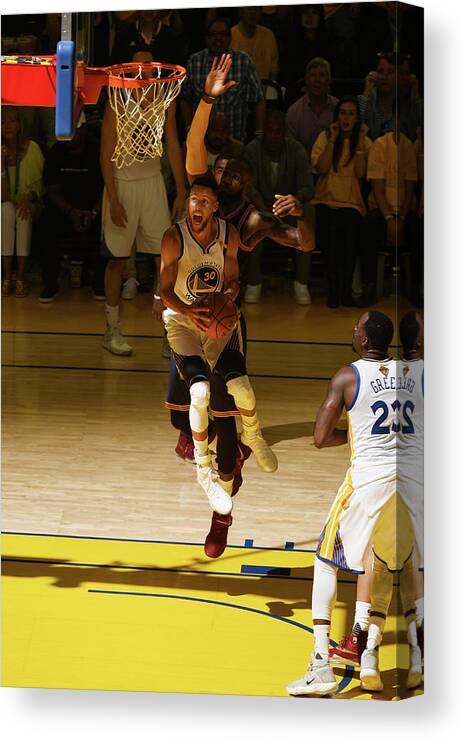Playoffs Canvas Print featuring the photograph Stephen Curry by Garrett Ellwood