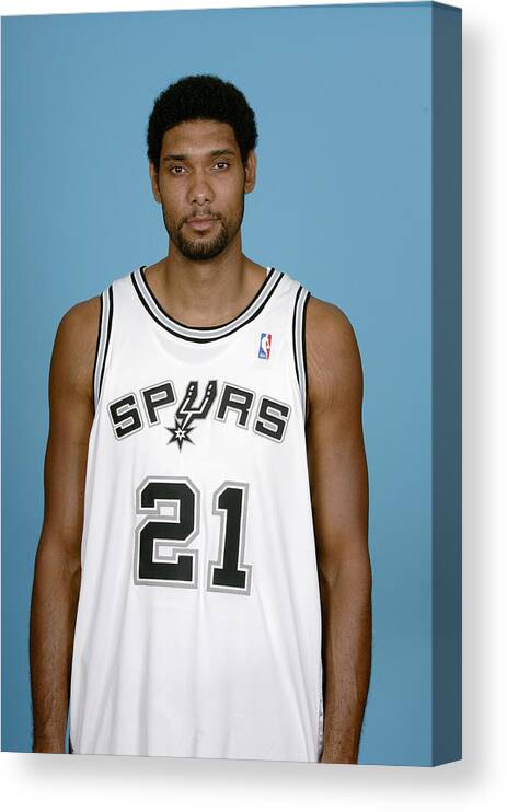 Media Day Canvas Print featuring the photograph Tim Duncan #10 by D. Clarke Evans