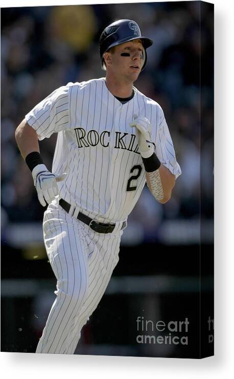 People Canvas Print featuring the photograph Troy Tulowitzki #10 by Doug Pensinger