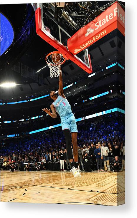 Nba Pro Basketball Canvas Print featuring the photograph Derrick Jones by Jesse D. Garrabrant