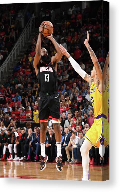James Harden Canvas Print featuring the photograph James Harden by Andrew D. Bernstein