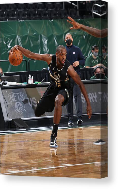 Khris Middleton Canvas Print featuring the photograph Khris Middleton by Gary Dineen