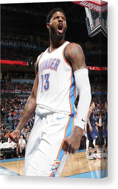 Paul George Canvas Print featuring the photograph Paul George by Layne Murdoch