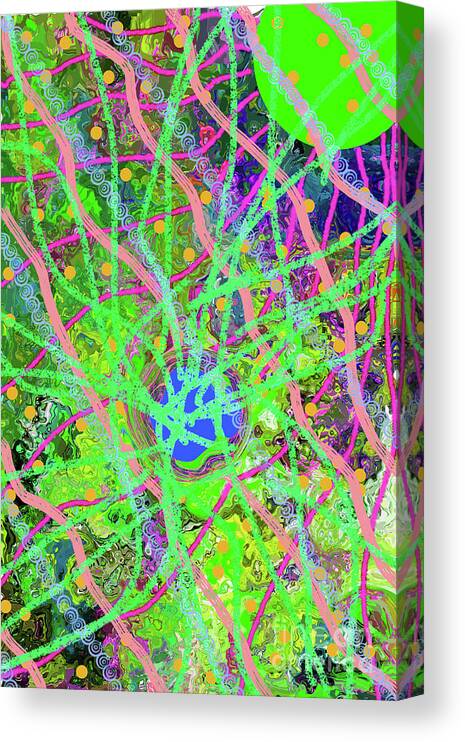 Walter Paul Bebirian: The Bebirian Art Collection Canvas Print featuring the digital art 12-18-2011abdefghijklmnopqr by Walter Paul Bebirian