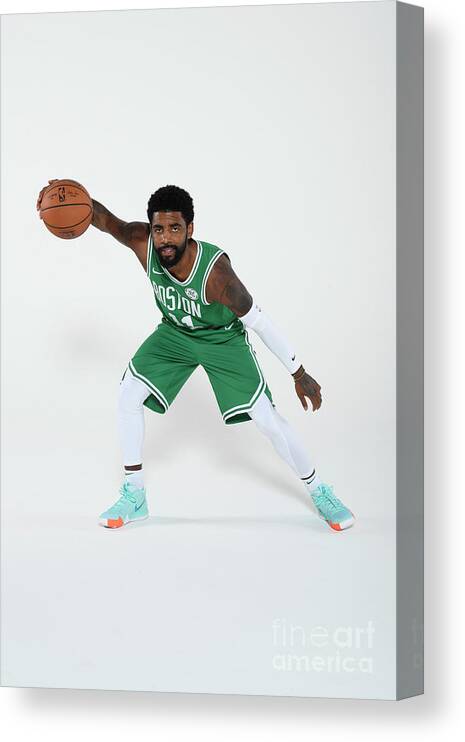 Media Day Canvas Print featuring the photograph Kyrie Irving by Brian Babineau