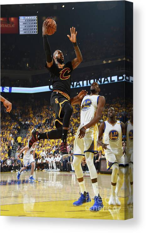Playoffs Canvas Print featuring the photograph Lebron James by Andrew D. Bernstein