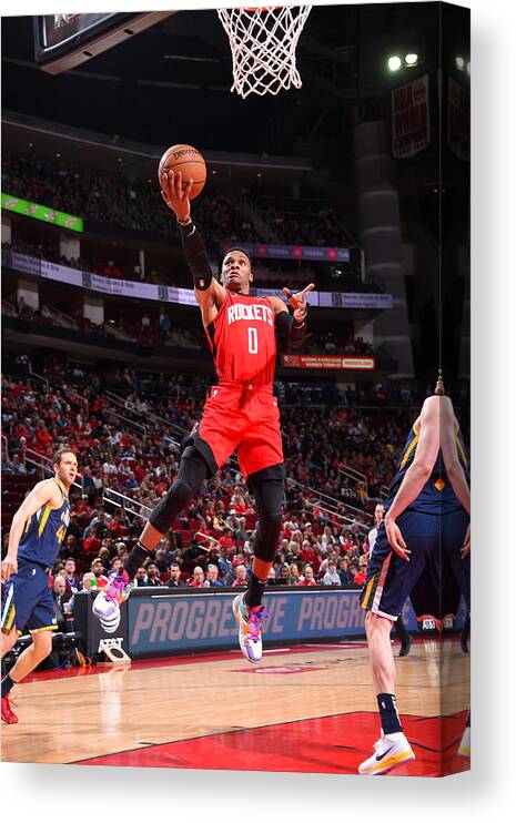 Russell Westbrook Canvas Print featuring the photograph Russell Westbrook #12 by Bill Baptist