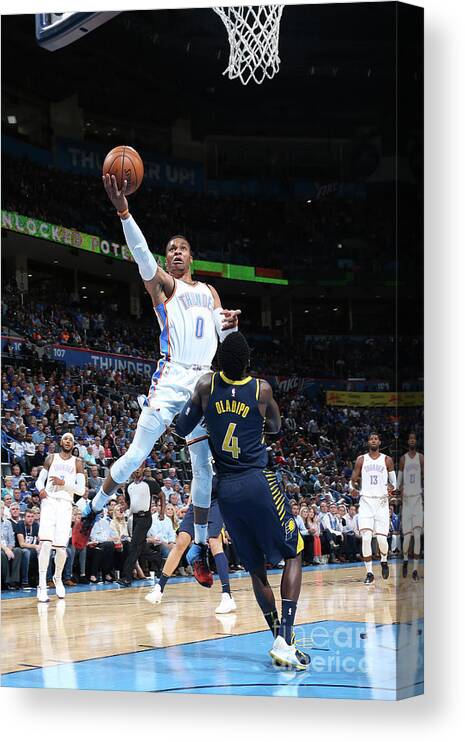 Nba Pro Basketball Canvas Print featuring the photograph Russell Westbrook by Layne Murdoch