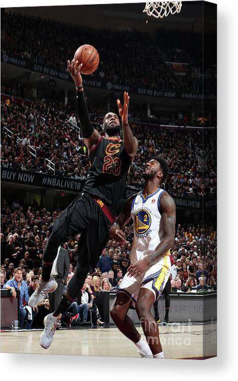 Lebron James Canvas Print featuring the photograph Lebron James #123 by Nathaniel S. Butler