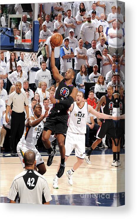 Chris Paul Canvas Print featuring the photograph Chris Paul #13 by Andrew D. Bernstein