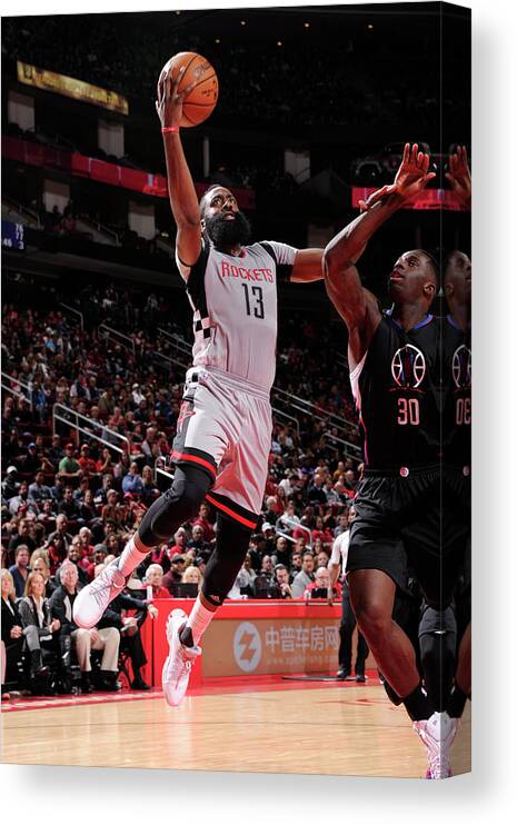 James Harden Canvas Print featuring the photograph James Harden #13 by Bill Baptist