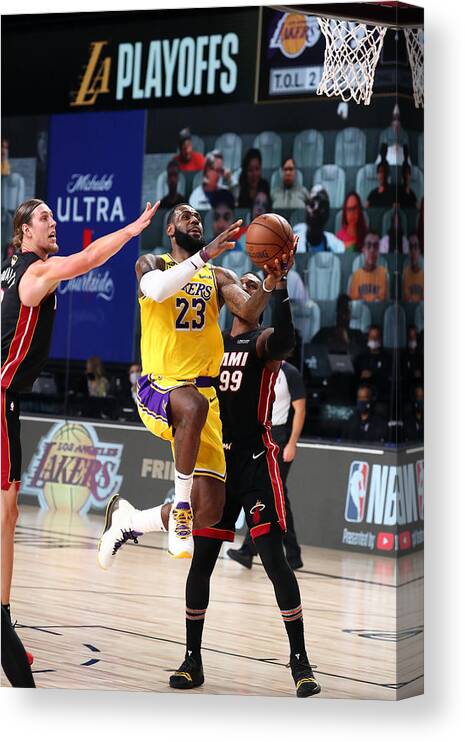 Lebron James Canvas Print featuring the photograph Lebron James #138 by Nathaniel S. Butler