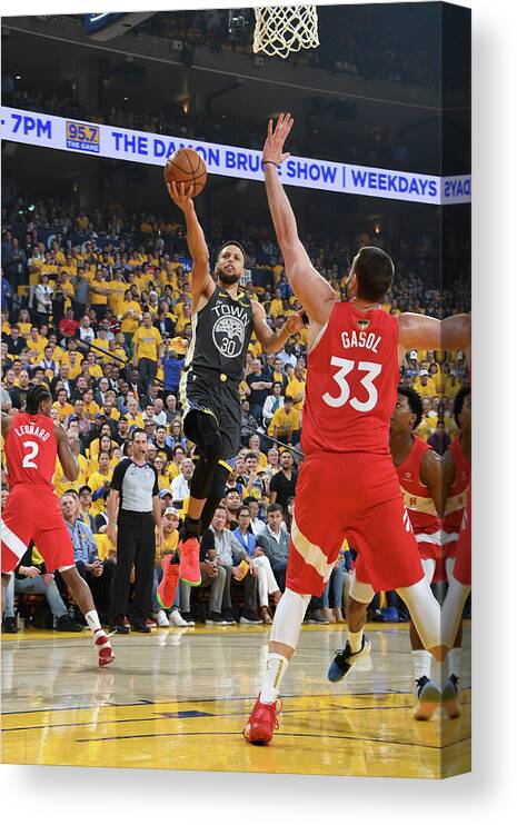 Stephen Curry Canvas Print featuring the photograph Stephen Curry #14 by Andrew D. Bernstein