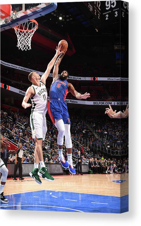Andre Drummond Canvas Print featuring the photograph Andre Drummond #15 by Chris Schwegler