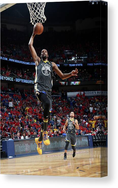 Smoothie King Center Canvas Print featuring the photograph Kevin Durant by Layne Murdoch