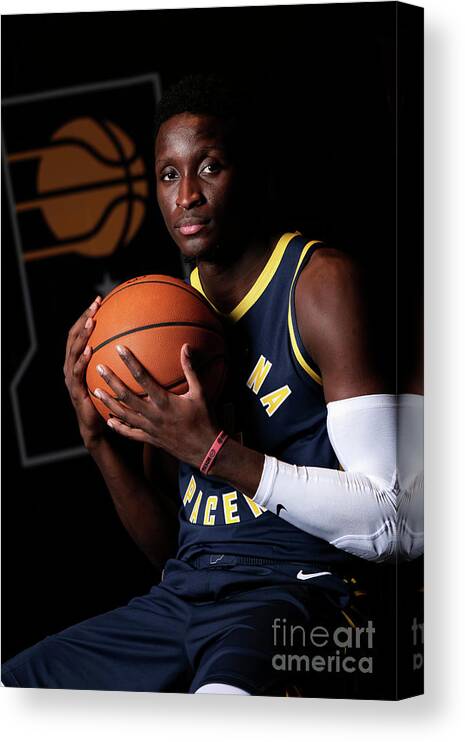 Victor Oladipo Canvas Print featuring the photograph Victor Oladipo by Ron Hoskins