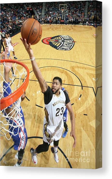 Smoothie King Center Canvas Print featuring the photograph Anthony Davis by Layne Murdoch