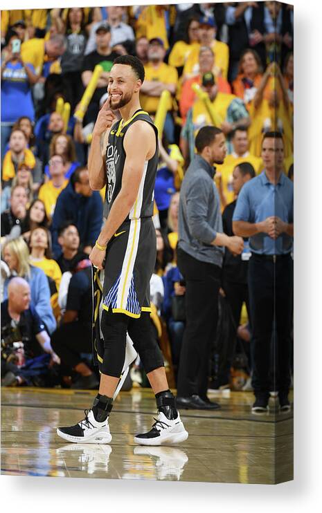 Stephen Curry Canvas Print featuring the photograph Stephen Curry #17 by Andrew D. Bernstein