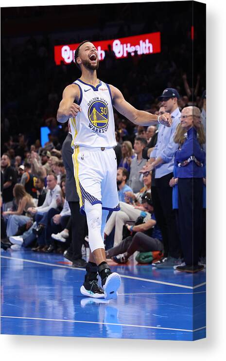 Nba Pro Basketball Canvas Print featuring the photograph Stephen Curry #17 by Joe Murphy