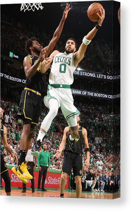 Playoffs Canvas Print featuring the photograph Jayson Tatum by Nathaniel S. Butler