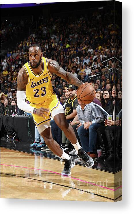 Nba Pro Basketball Canvas Print featuring the photograph Lebron James by Andrew D. Bernstein