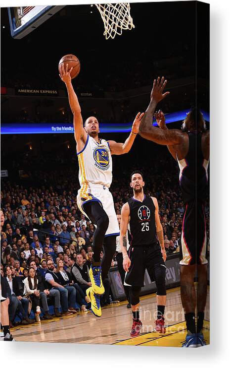 Stephen Curry Canvas Print featuring the photograph Stephen Curry by Noah Graham