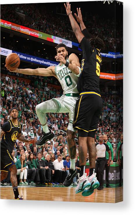 Playoffs Canvas Print featuring the photograph Jayson Tatum by Nathaniel S. Butler