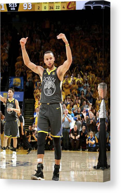 Stephen Curry Canvas Print featuring the photograph Stephen Curry #19 by Nathaniel S. Butler